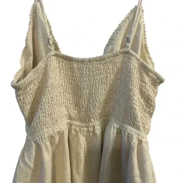Princess Polly Women's Beige Romper Size 4 Summer V-Neck Tie Front‎ - Image 7