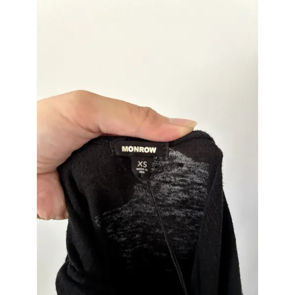 Monrow Revolve Black Henley Loungewear Athleisure Jumpsuit NWT Size XS - Image 8