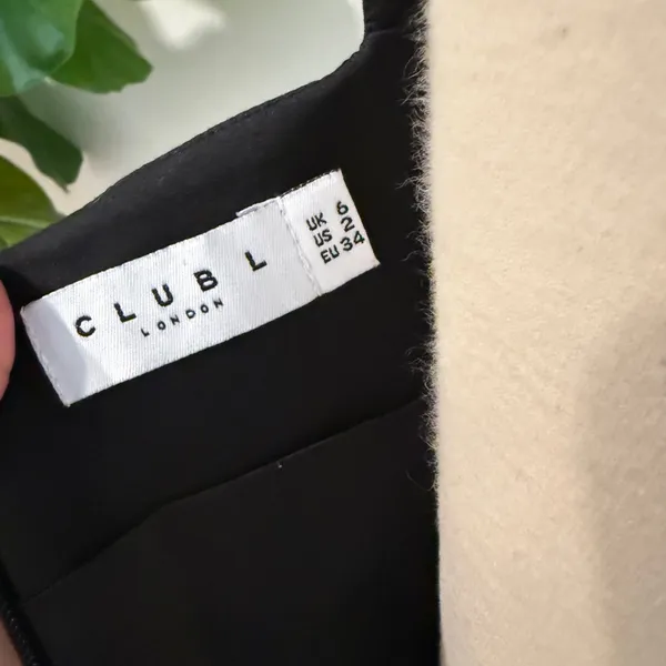 Clubs London | MACI BLACK TAILORED SQUARE-NECK MINI DRESS - Image 8