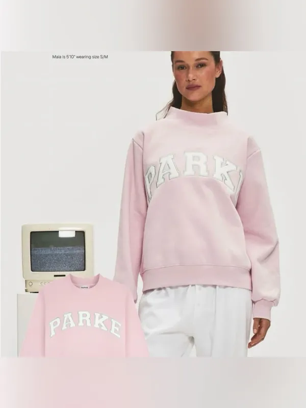 NEW Parke Fleece Varsity Mock neck Sprinkle Sweatshirt Nostalgia Drop Size S/M - Image 2