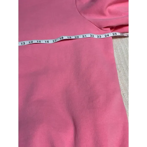 Adidas Pink Fleece Hoodie Sweatshirt Logo Graphic Pullover Womens 2X - Image 5