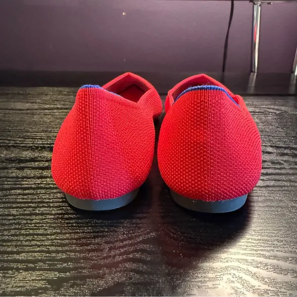 Rothy’s The Point Vibrant Red Pointed Toe Shoes Flats 8 Retired EUC - Image 5