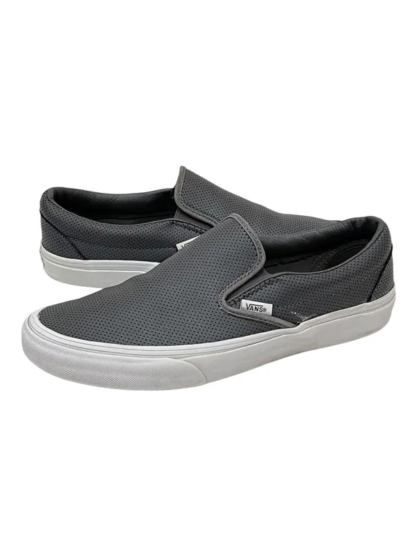Vans Classic Grey Perf Leather Slip-On in Smoked Pearl Unisex Women’s Size 9.5 - Image 13