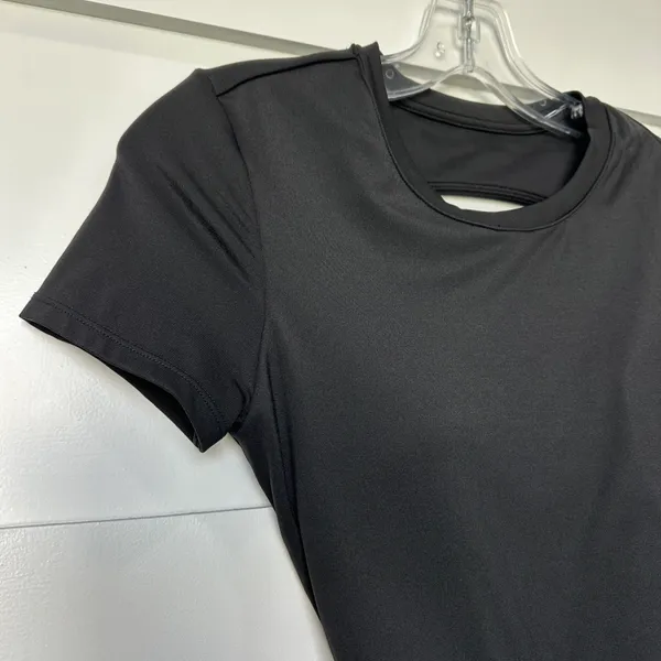 Black Built In Bra Short Sleeve Dress - Image 3
