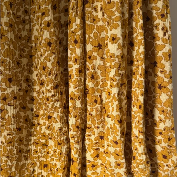 VICI Low back Yellow Floral Peasant Dress - Image 3