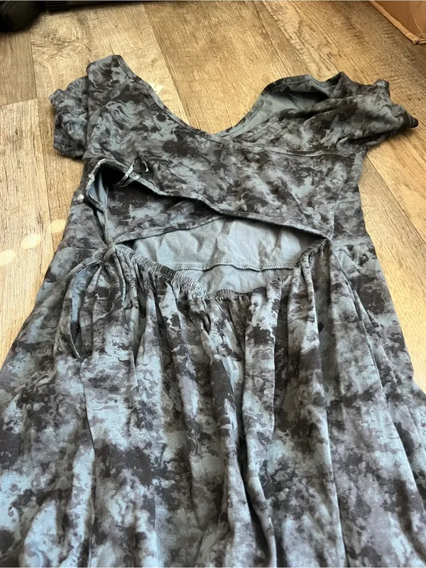 Pact Organic Cotton Blue & Black Tie Dye Women's Dress “Helena” Style - Image 8