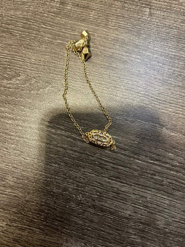 Kendra Scott gold hot pink pendant bracelet - Image 4