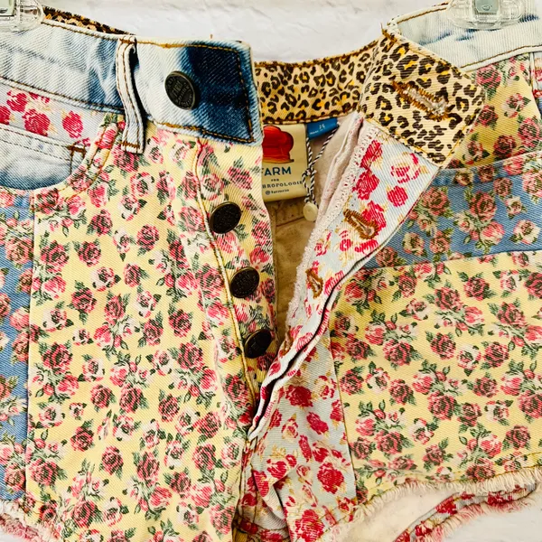 Farm Rio Floral Denim Shorts - Image 11