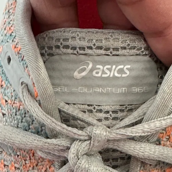 Asics Gel-Quantum 360 Knit Running Shoes Athletic Gym Gray Orange Women's Size 9 - Image 7