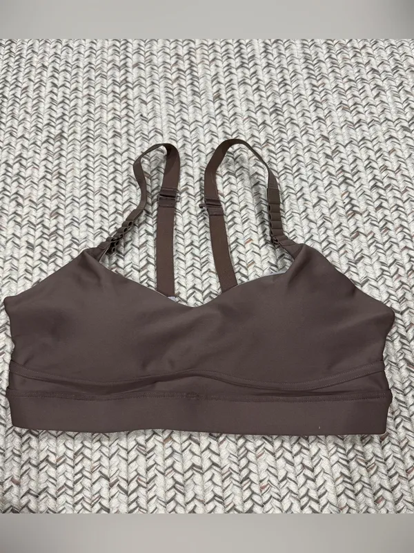 NWOT Halara Brown Medium Support Sheen Running Sports Bra - Image 4