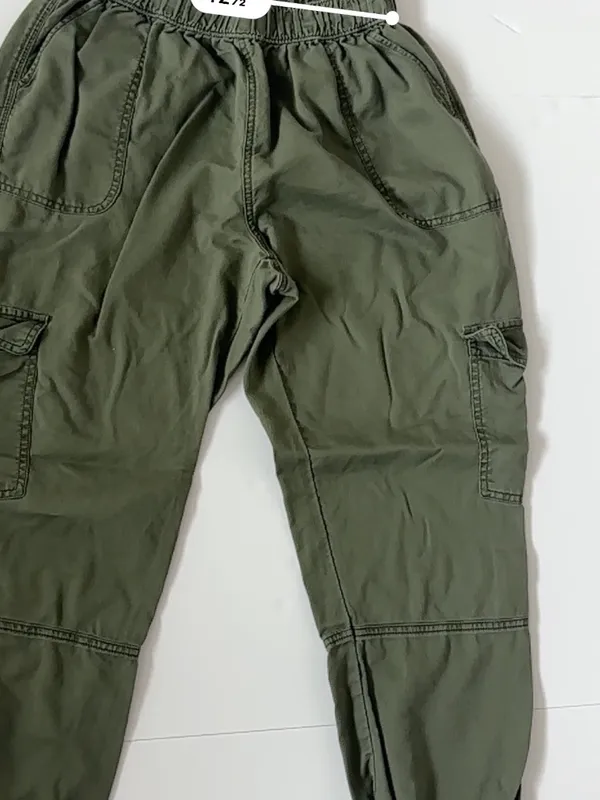 Abercrombie & Fitch Olive Green Cargo Jogger Pants Size M Utility Y2K - Image 5