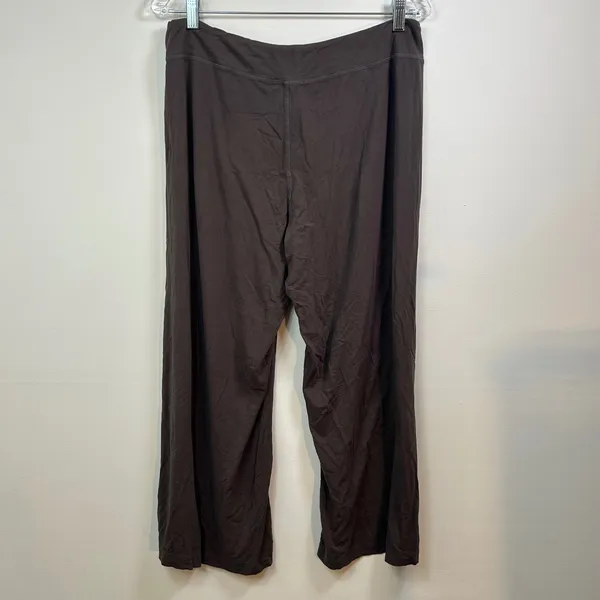 Fresh Produce Womens Brown Wide Leg Seam Front Rayon Stretch Pants Size L USA - Image 2