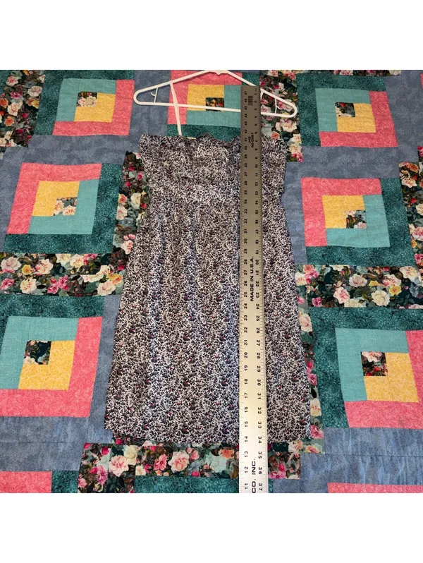 J.Crew Woman’s Sz 2 Strapless Sundress Floral Ruffle Dress With Back Zipper - Image 8