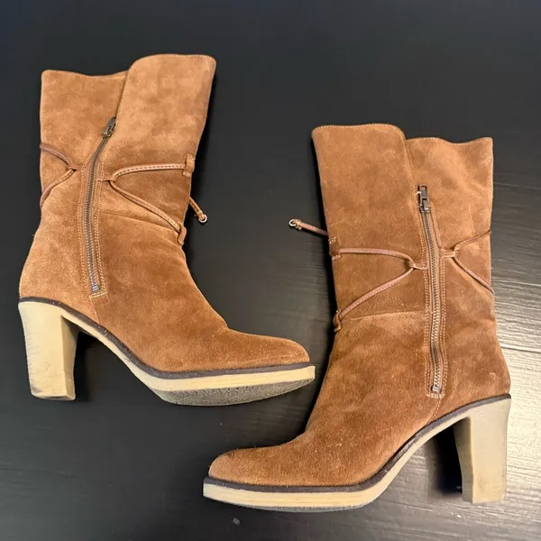 johnston murphy Jeanie Wrap Suede‎ Boots  Size 8.5 - Image 6