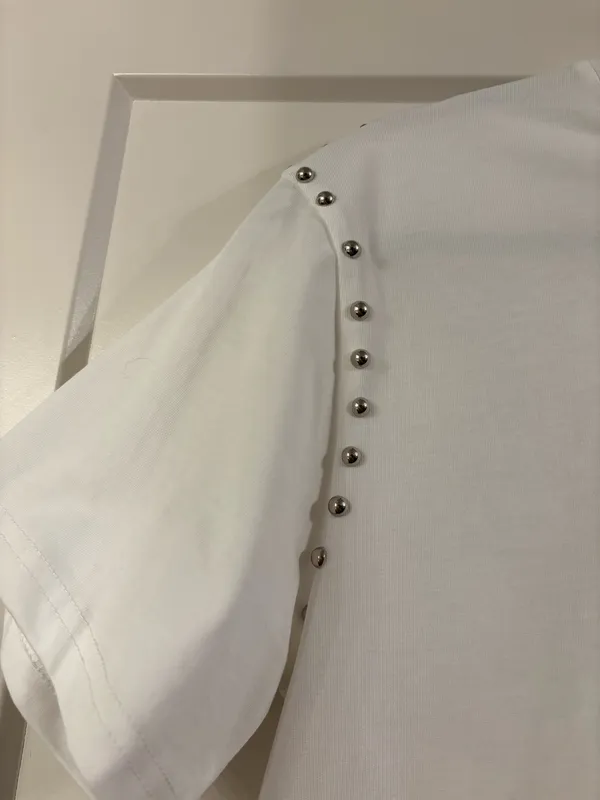 South Boutique Blue B White Studded Shirt - Image 5