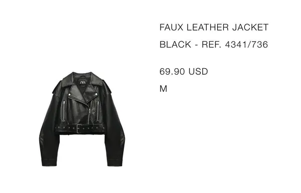 Zara Viral Leather Jacket - Image 3