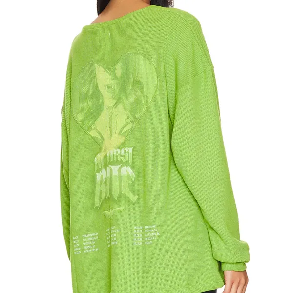Boys Lie Sweatshirt love bites v2 thermal oversized womens Green (one size) - Image 4
