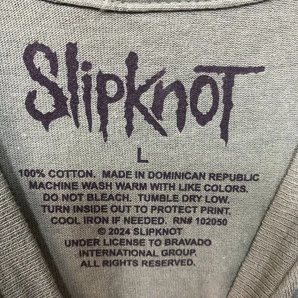 Slipknot Band Group Portrait Star Crest Green T-Shirt Large - Image 4