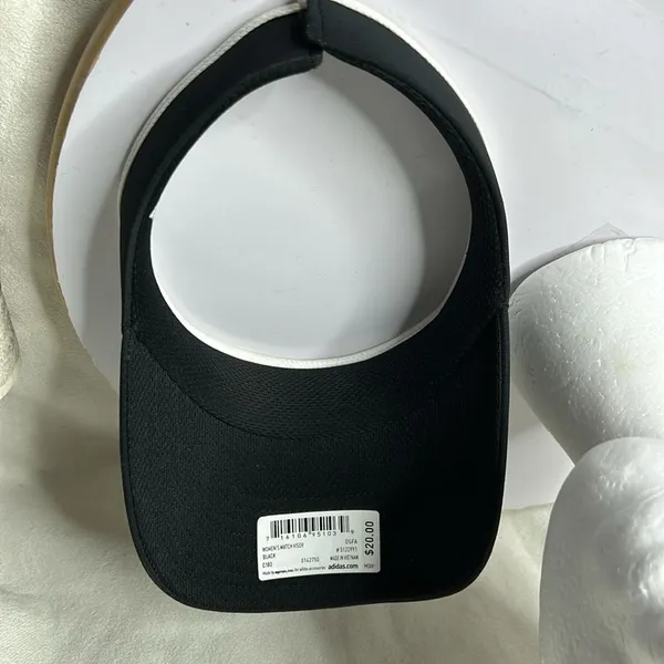 adidas Women's Match Visor One Size Black/ White areoready embriomed - Image 6