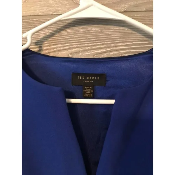 Ted Baker bight blue porisa cap back crepe‎ bodycon dress size small - Image 2