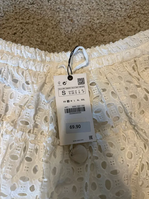 ZARA NWT  Eyelet White Skirt - Image 4