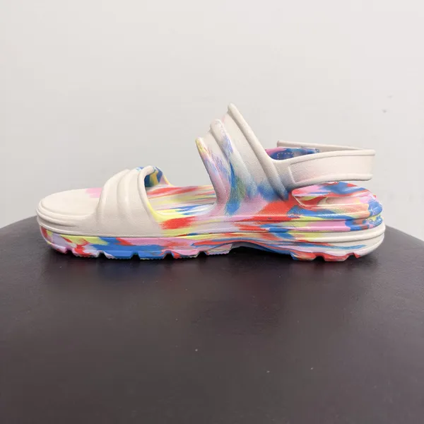 Hunter Ivory Multicolor Bloom Algae Swirl Marble Platform Sandals UK 6 US 8 - Image 3