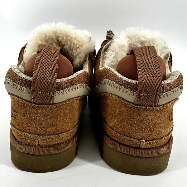 Ugg Lowmel Sneakers Suede Sheepskin Insulated Low Top Lace Up Chestnut 7 - Image 5