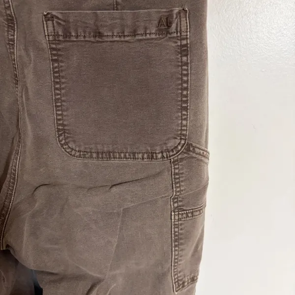 American Eagle Brown Carpenter Pants High Rise Utility Stretch Women Size 6 - Image 10