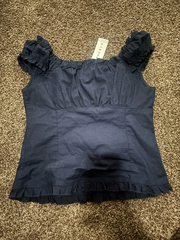 Brandy Melville Tank Navy Blue - Image 2