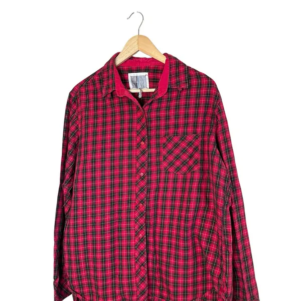 Victoria's Secret Red Plaid 2 Piece Pajama Set XL Holiday Christmas Heritage‎ - Image 2