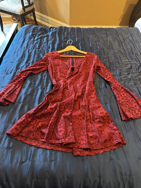 Red Lace Dress - Image 2