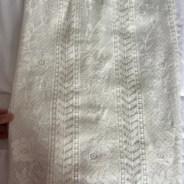 ASTR the Label Womens XS White Ivory Lace‎ Up Crochet Mini Dress Floral - Image 5