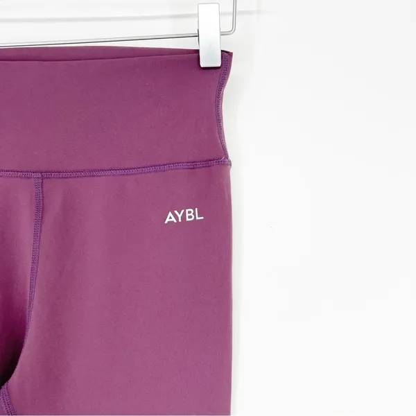 AYBL Core High Rise Workout Leggings Women's Size S‎ Purple Gym Girl - Image 5