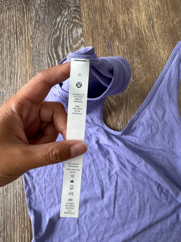 Lululemon Shoulder Cut-Out Shoulder Tank Dark Lavender Size 0 NWT - Image 2