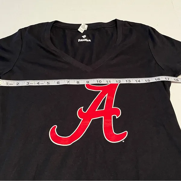 Fanatics Alabama Womens SZ Large Black Fitted Short Sleeve Shirt‎ Roll Tide NEW - Image 5
