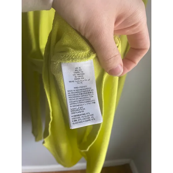 Daily Ritual Soft hoodie yoga Workout Lounge Bright Neon Yellow Chartreuse XL - Image 5
