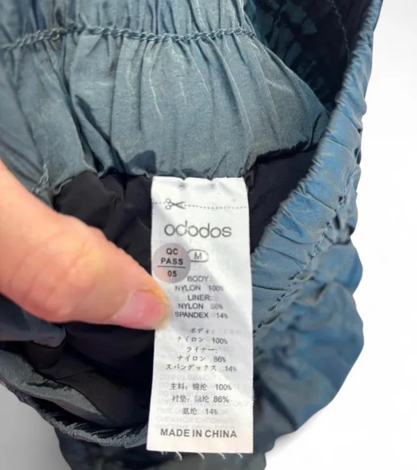 Ododos green nylon shorts with built-in shorts. Size: M #activewear #athleisure #summer - Image 3