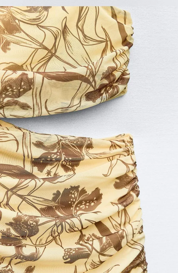 Cut Out Printed Tulle Dress - Image 7