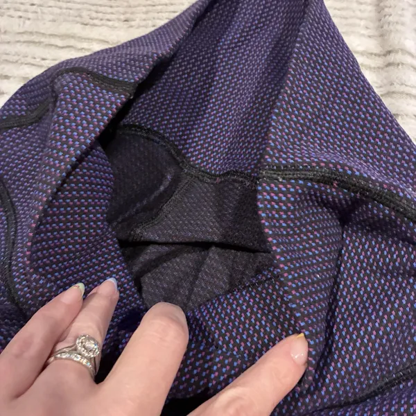 Lululemon Wunder Under High Rise Legging Purple Black Small Check Size 6 EUC - Image 7