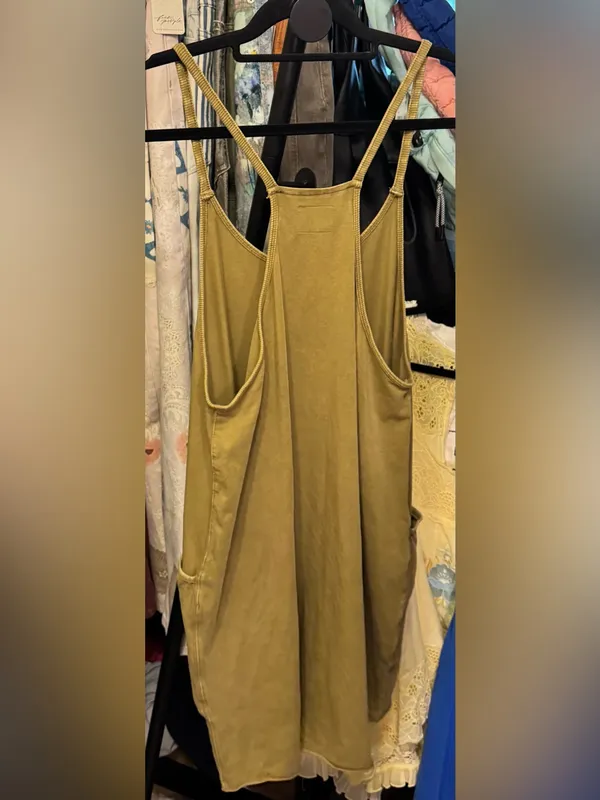 NWOT Free People FP Movement Hot Shot Romper - dried palm yellow tan- Small *IR* - Image 9