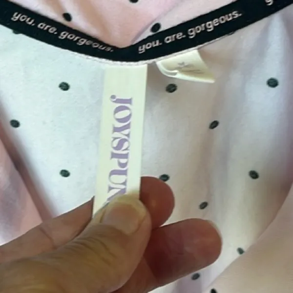 Pink Polka Dot Pajama Top Size M - Image 5
