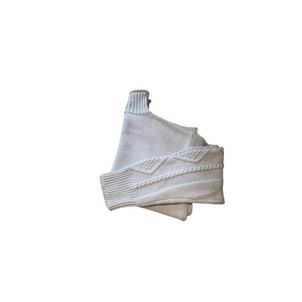 Haven Well Within Cable Knit Mock Neck Sweater Baby Blue S Cotton Blend - Image 7