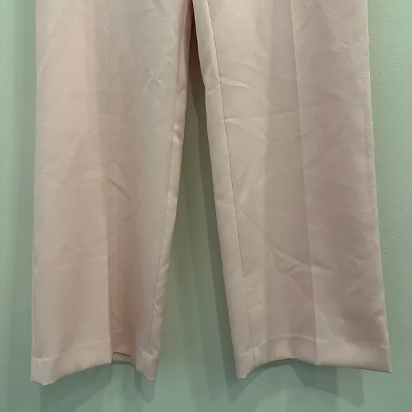 Scotch & Soda Pastel Cadillac Pink Edie Tailored Wide Leg Crepe Trousers Large‎ - Image 5