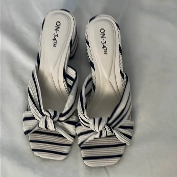 ON 34TH Striped Knot Slide Sandals – Size 6.5 - Image 7