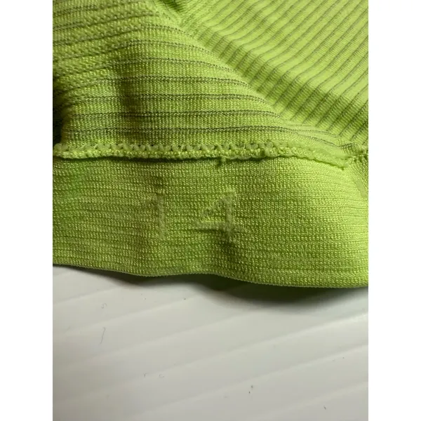 Lululemon‎ Racerback Tank Top Built In Bra Chartreuse Yellow Green Activewear 14 - Image 6