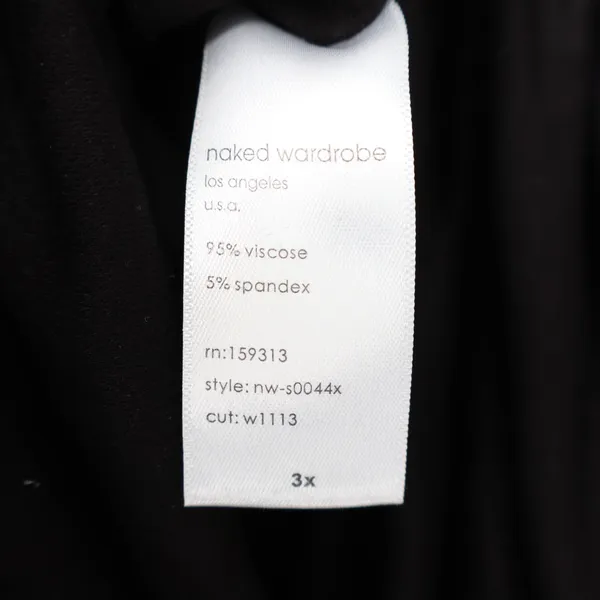 Naked Wardrobe Black Viscose Stretch Bodycon Maxi Skirt Plus Size 3X - Image 4