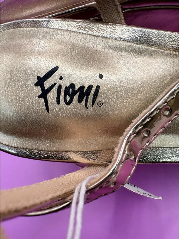 Fioni Women's Gold Glitter Strappy Sandals Buckle Wedge Adjustable Strap 6 - Image 5