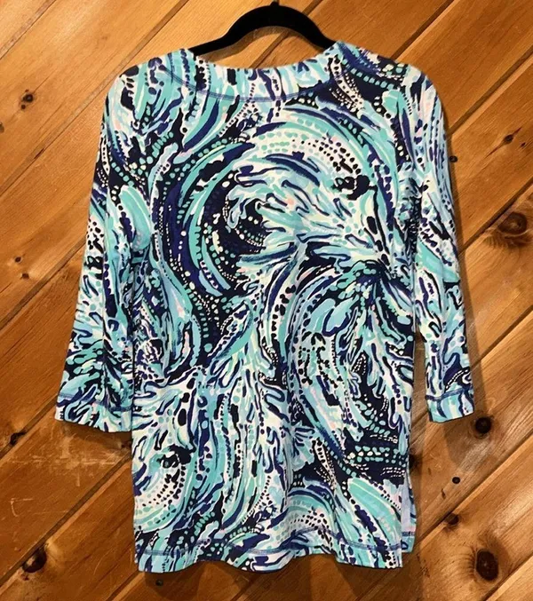 Lilly Pulitzer Justina tunic in navy crash the bash - Image 7