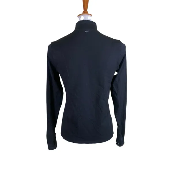 Fabletics Black Half Zip Athletic Pullover Long Sleeve Top Medium‎ - Image 2