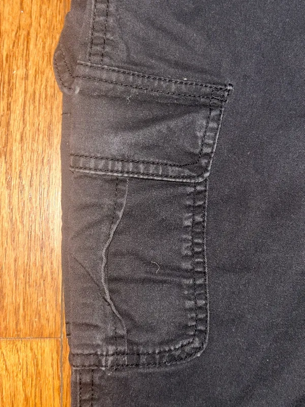 Womens High-Waisted OGC Chino Cargo Pants Black - Casual Utility Style sz small - Image 6